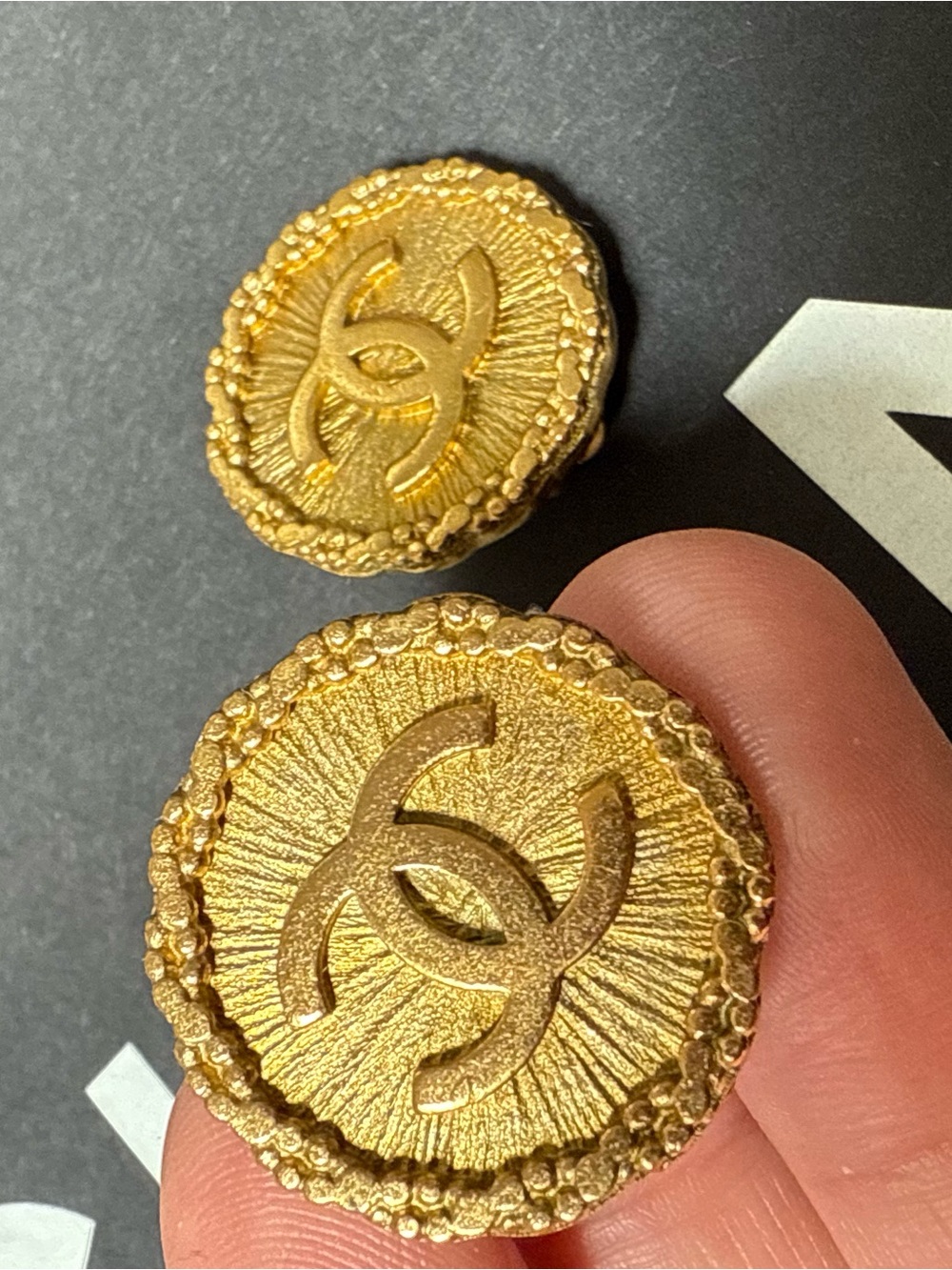 Chanel Vintage Gold Earrings - Picture 10 of 13